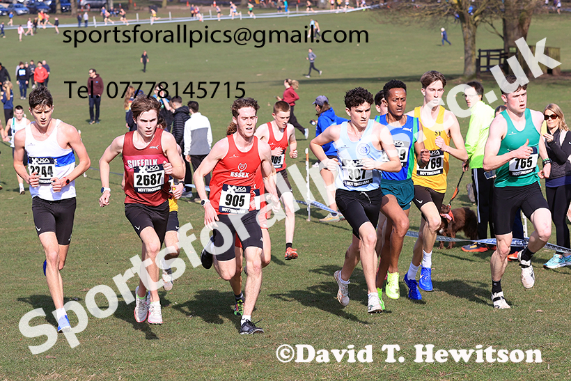 Mens under-20s 2025 UK CAU Inter Counties Cross Country Champs., Wollaton Park, Nottingham. Photo: David T. Hewitson/Sports for All Pics